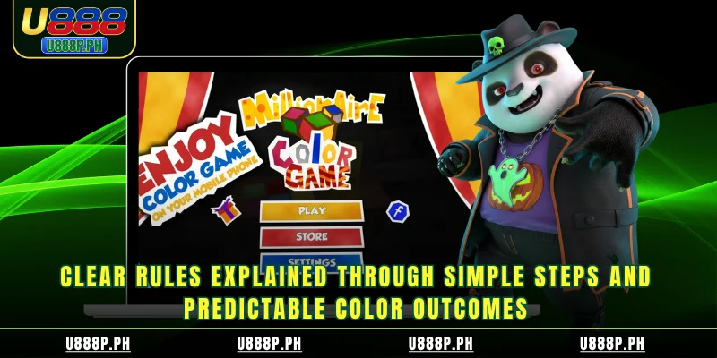 Clear rules explained through simple steps and predictable color outcomes