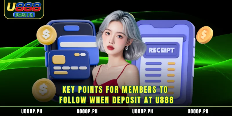 Key points for members to follow when deposit at U888